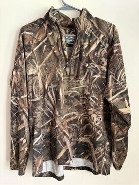 Drake Realtree-Inspired Camo Quarter-Zip Pullover - Brown/Green